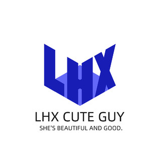 蓝色简约风英文缩写LHX企业标志标识logo英文字母logo设计